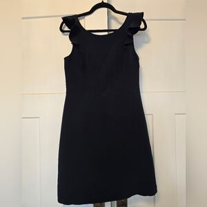 Club Monaco Woman's Navy Blue Dress sz 8 A-line Summer Costal Preppy Classic